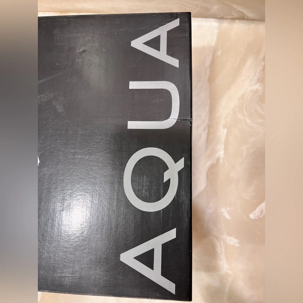 NEW AQUA Womens Beige Snake Print Padded Marlo Pointed Toe Block Heel Boot sz 7 - Picture 8 of 9